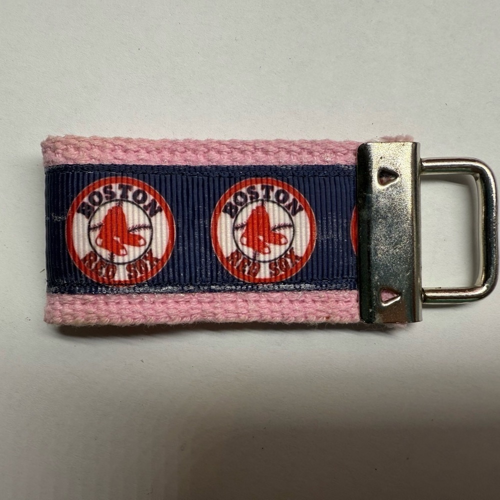 Boston Red Sox Pink and Navy Keychain